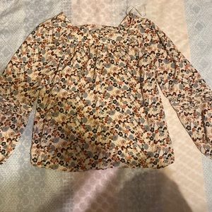 Lauren Conrad/ Boutique Bubble Sleeve Floral Blouse